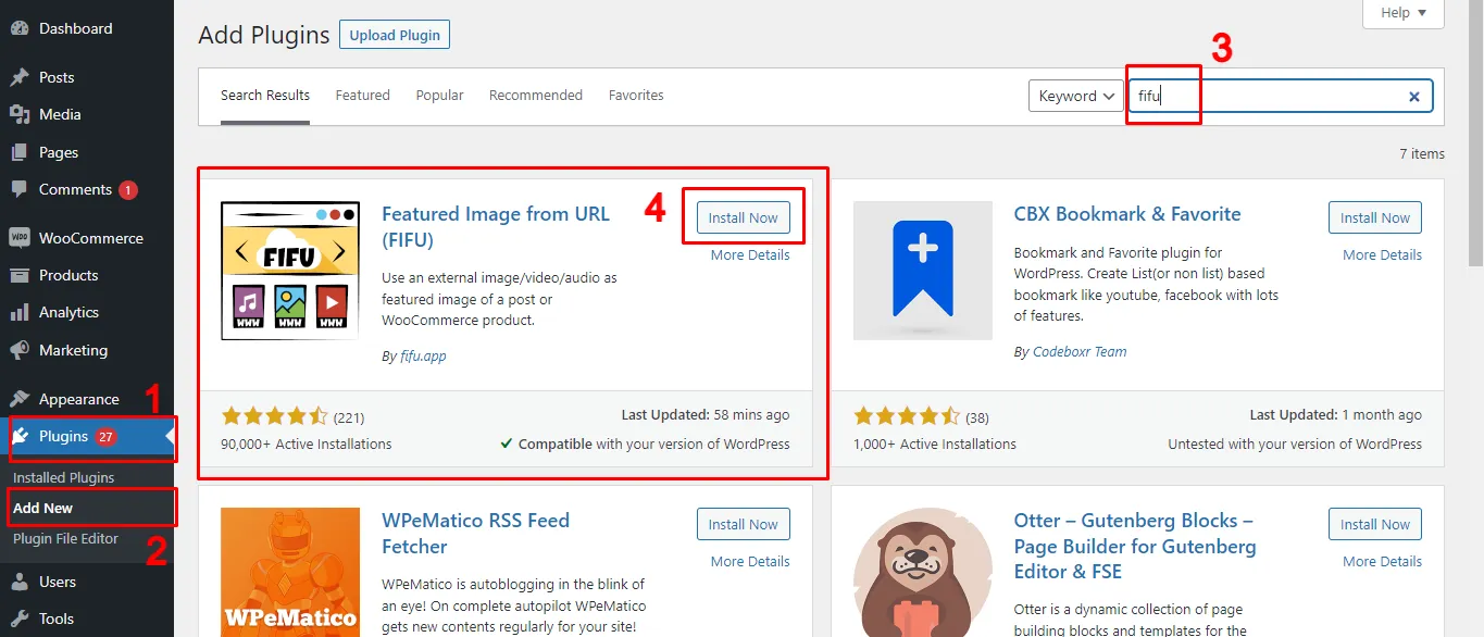 install featured image from url plugin 1