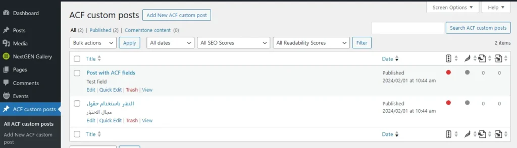 polylang import and export custom post imported