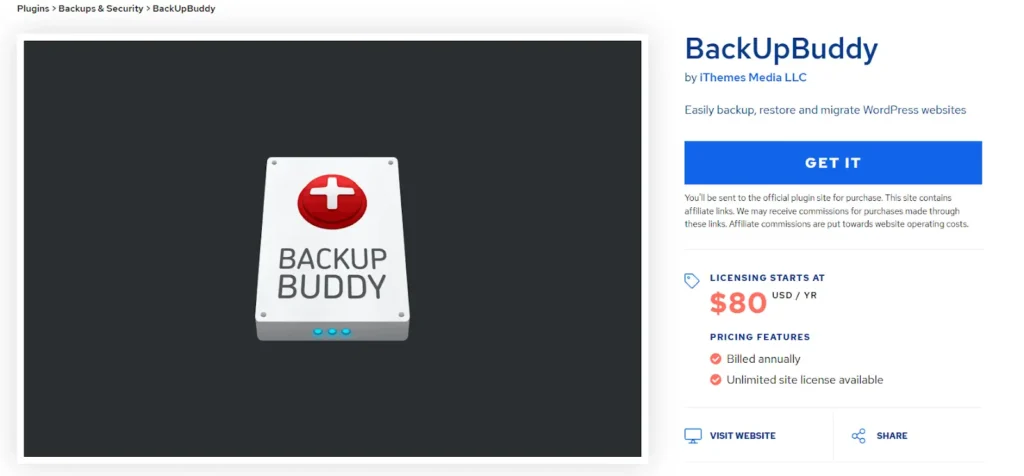 backupbuddy tool