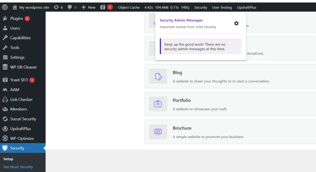 wordpress-security-admin-messages-dashboard