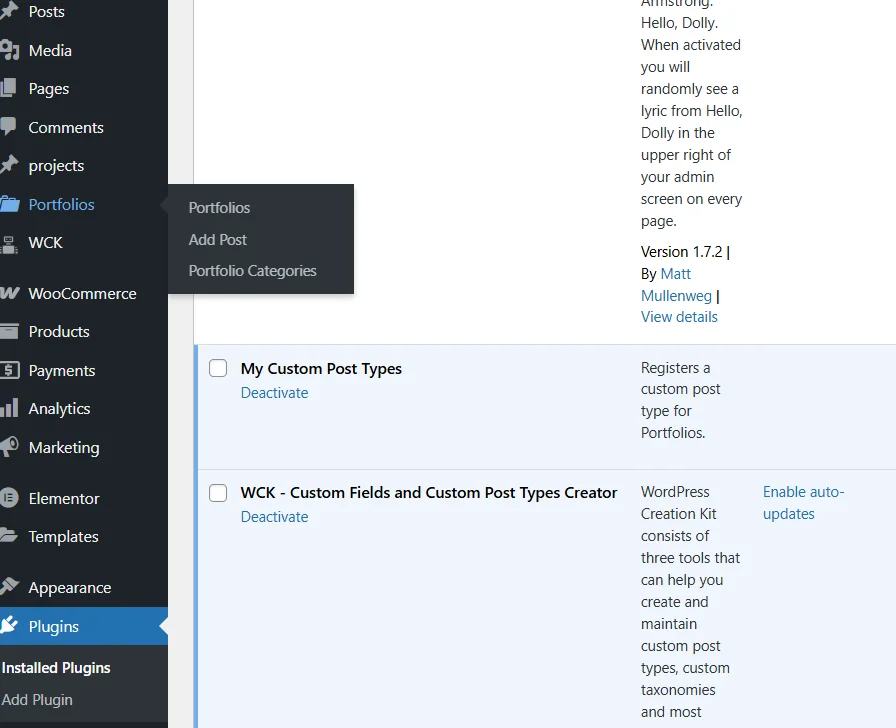 wordpress-portfolios-custom-post-type-menu
